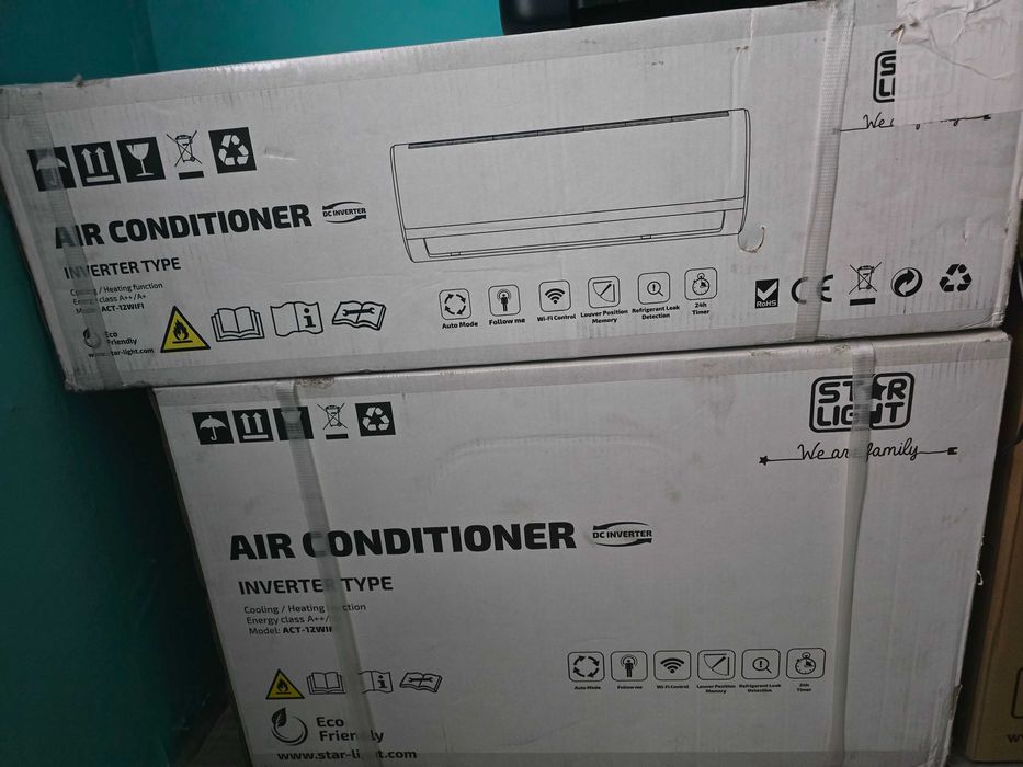 2 Чисто НОВИ Климатика Star-Light 12000 BTU, Wi-Fi, в Гаранция