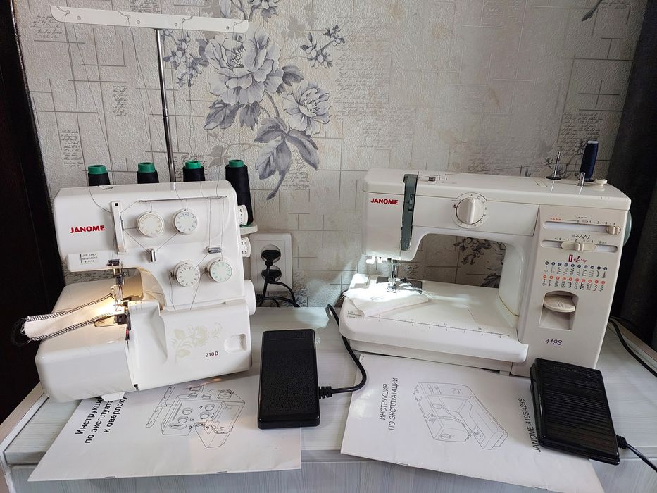 Оверлок Джаноме 210 и швейная машина Джаноме 419