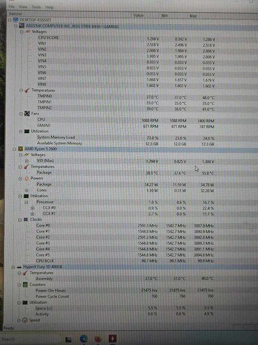 Компютър Ryzen 2600, MSI 1070Ti, 16gb DDR4