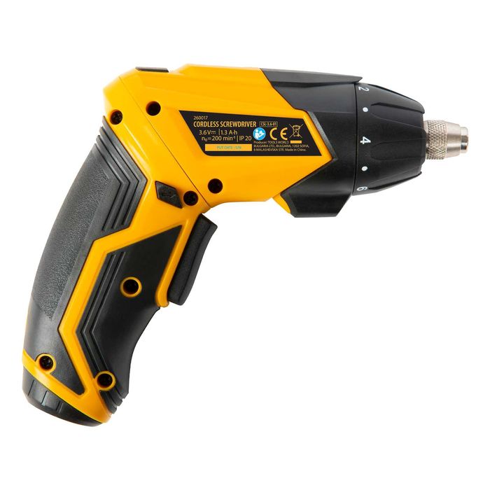 Акум.винтовертCSL-3.6-01,Li-Ion,3.6 V,1.3 Ah с аксесоари Denzel-260017