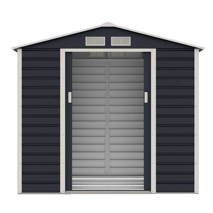 Casuta de gradina Evan A 213x131x192 cm,usi culisante baza metalica