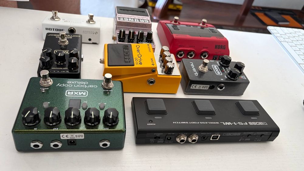 Педалборд (гитарные педали эффектов) Boss MXR Korg Nux