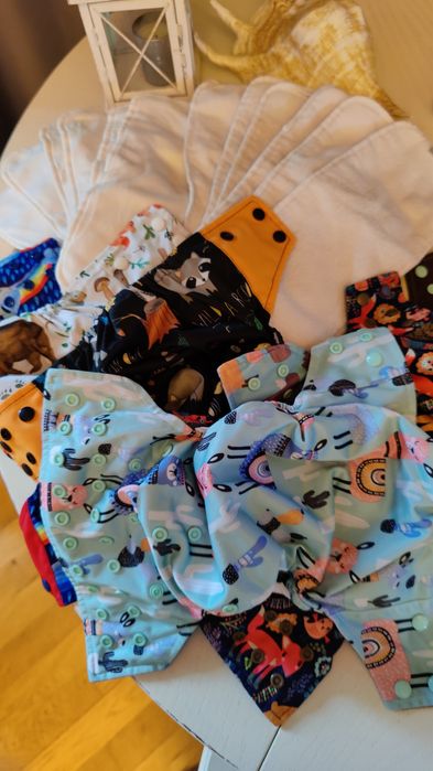 Lot scutece textile și inserturi