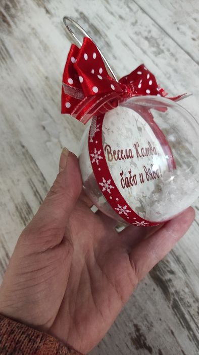 Коледна топка със снимка