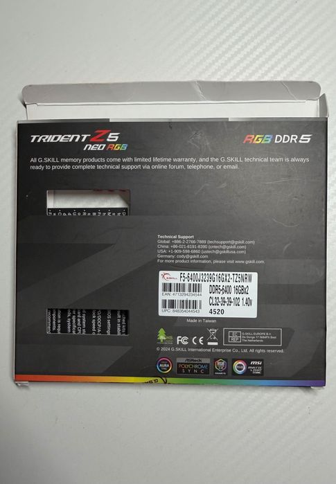 RAM памет DDR5 trident z 5 neo rgb ddr5-6400 2x16gb