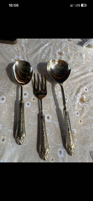 Set de tacâmuri placate cu aur de 24k