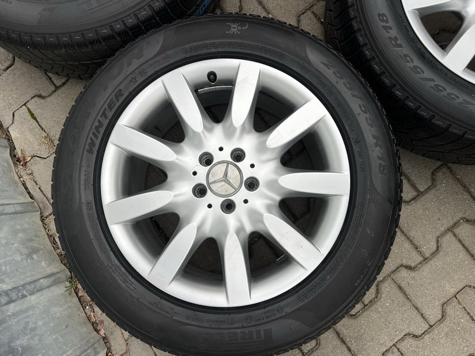 Jante aliaj 5x112mm, anvelope 255/55 R18, Mercedes ML, GLC, GLE