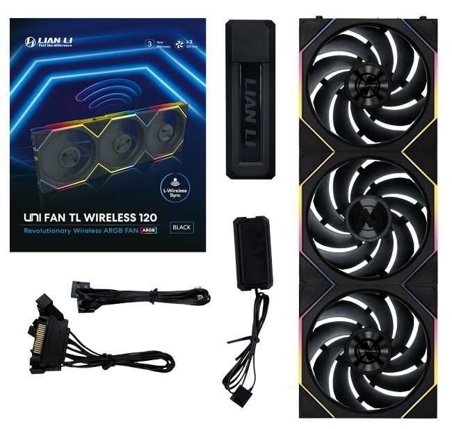 Set 3 ventilatoare 120 mm Lian Li UNI Fan TL 120 Wireless ARGB PWM