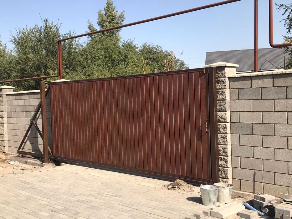 Откатные ворота из металлосайдинга любого размера от 4 дней