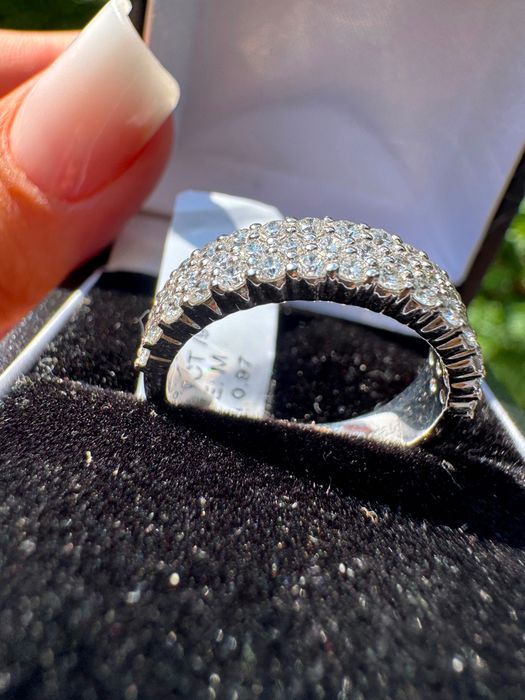Inele cu diamant, aur 18k si platina 950