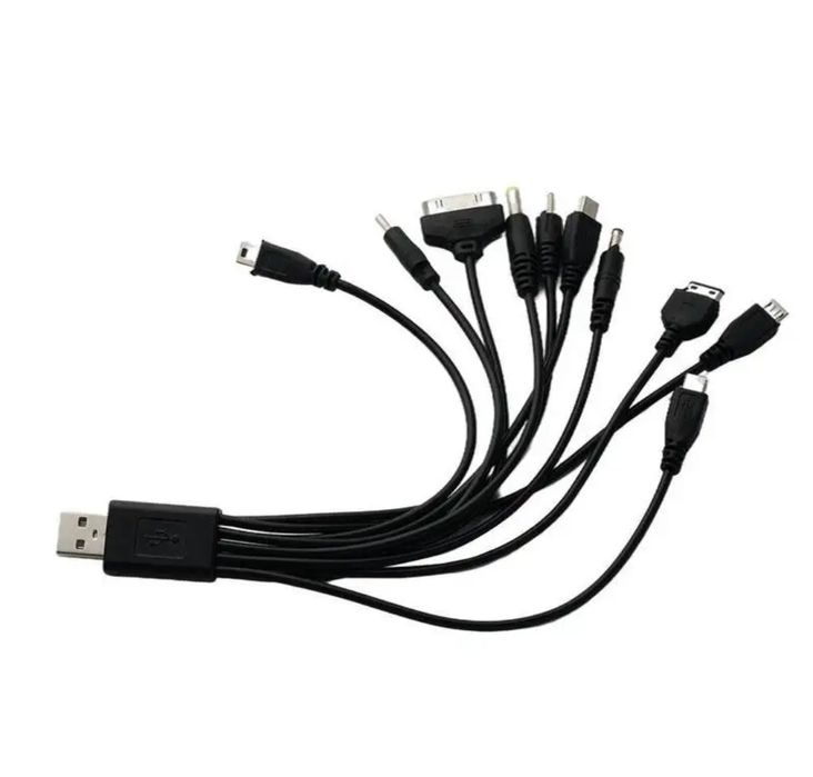10în1: cabluri încărcare Nokia, LG, Sony, Ipod, Motorola, Samsung etc