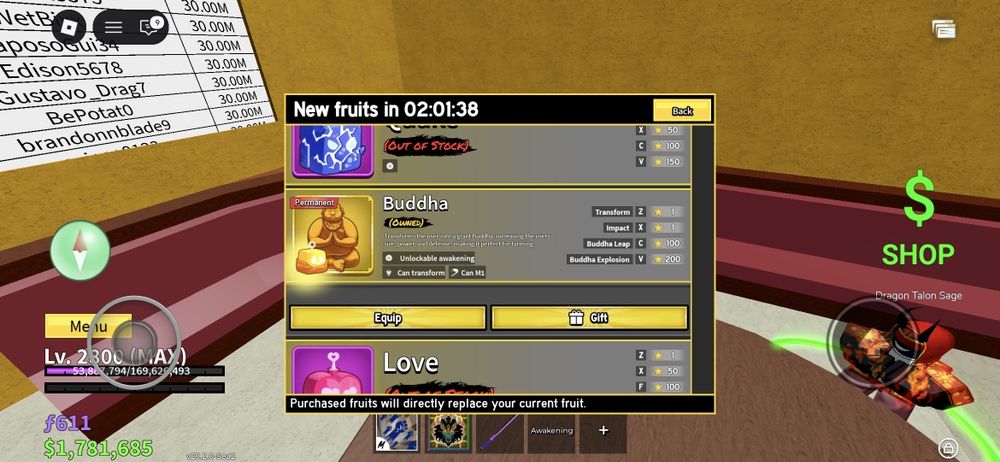 Блокс фрукт акк продам