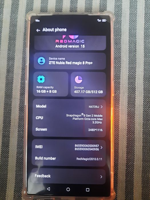 ZTE Nubia Red magic 8 pro+ 16+8/512