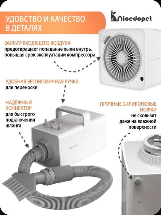 Фен для груминга животных
