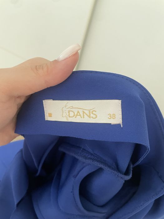 Вечернее синее платье