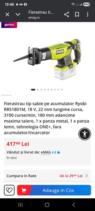 Set 4 scule Ryobi