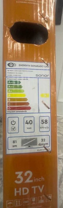 Televizor Sonor 32 smart android yangi ishlatilmagan (Телевизор 32)