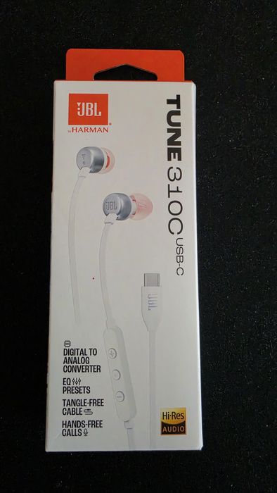 Слушалки JBL Tune 310C USB-C бели