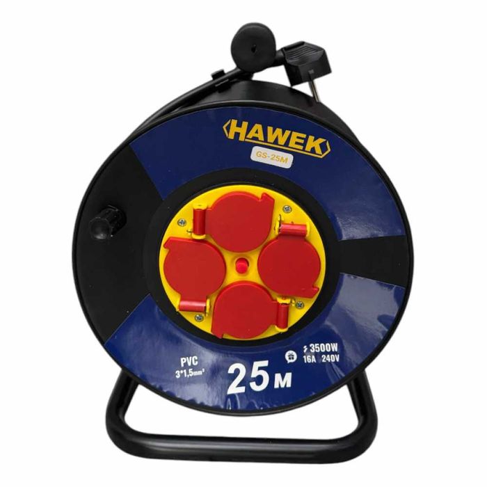Удължител на макара с кабел 25 / 50 метра HAWEK