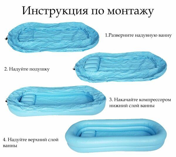 Надувная бассейн ванна для лежащих больных