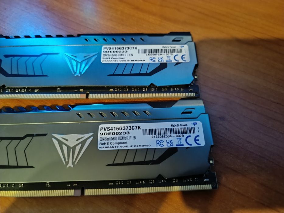 Patriot Viper 2x8 GB RAM 3733MHz Cl17 16gb