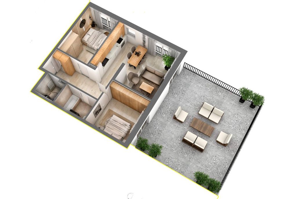 Penthouse cu 3 cam 130mp, Str D-na Stanca Selimbar -Orhideea