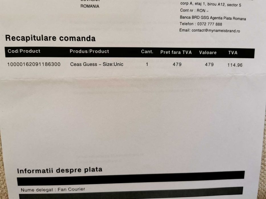 Ceas Guess Men W0182G1, curea-brățară piele