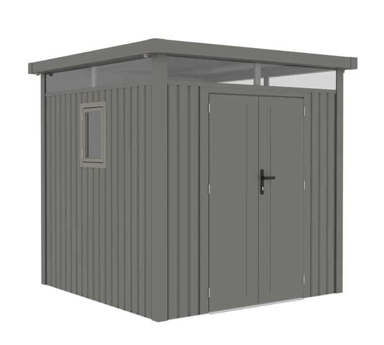 Casuta magazie de gradina 30x230x222 cm, cu fereastra si baza metalica