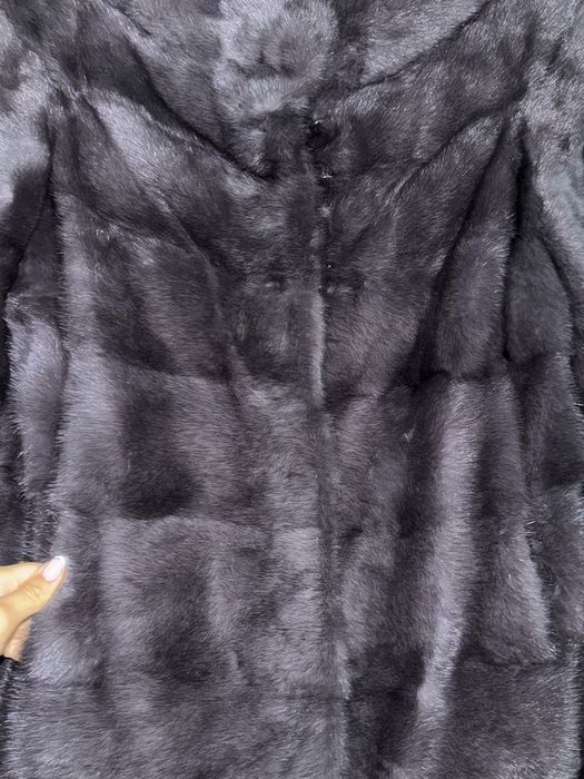 Шуба норковая графит