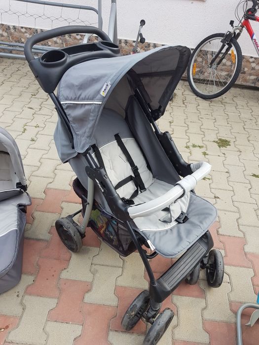 Căruță 3 in 1 , vană cu 2 suporturi pt cadă,  balansoar si oliță.