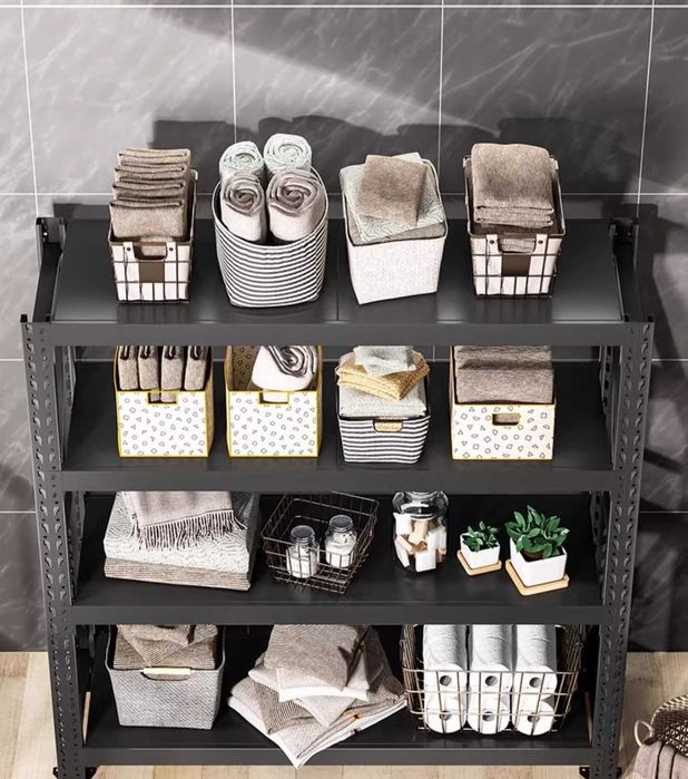 Стеллаж с прочными полками для банок и бытовых вещей