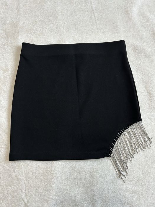 Черна официална къса пола