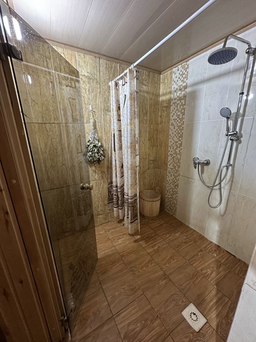 Баня на дровах с теплым басейном