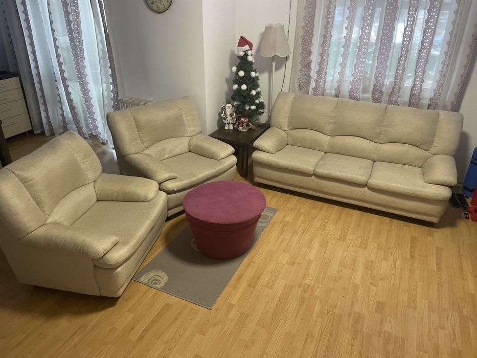 Set canapea 3p ext.+2 fotolii+huse Mobexpert