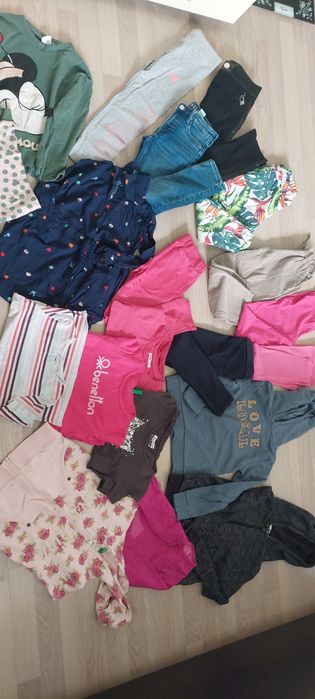 Огромен лот дрехи Zara, Benetton, HM, Adidas, Reserved 128 см, 7-8 г.