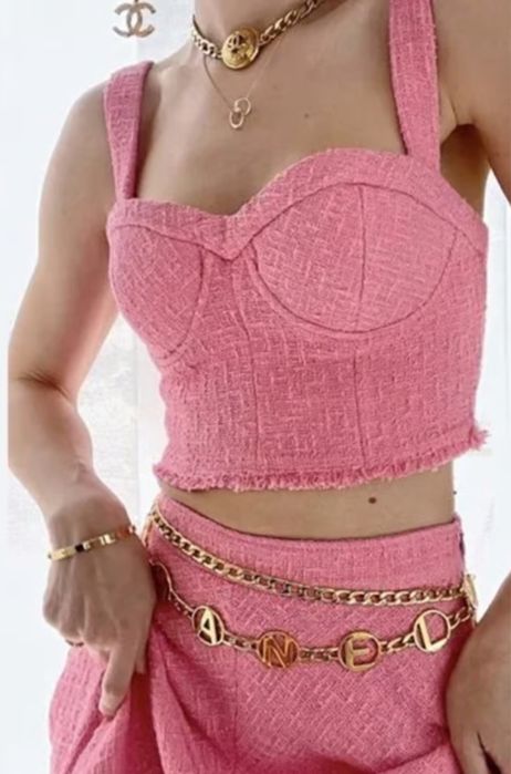 Розово бюстие от букле Zara