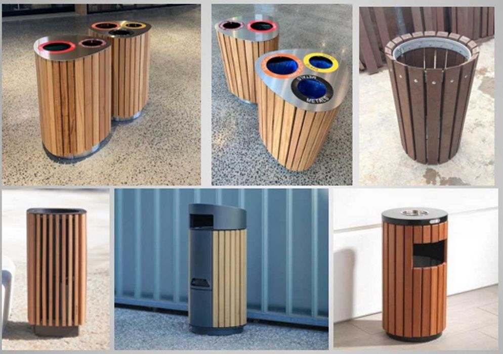 Скамейка мраморная без спинки, урна и лотки