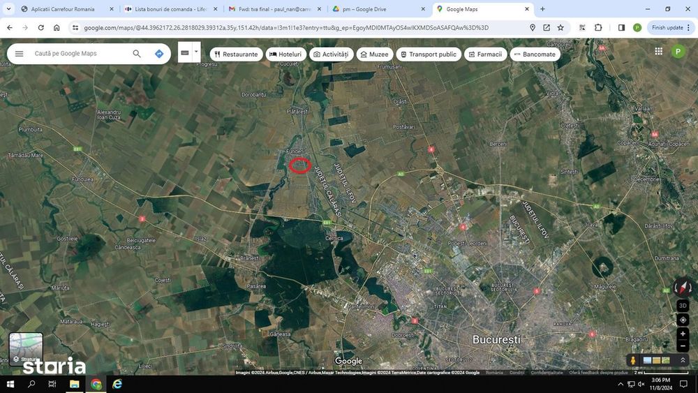 Teren intravilan de vânzare| Fundeni-Frunzănești |Aproape de București