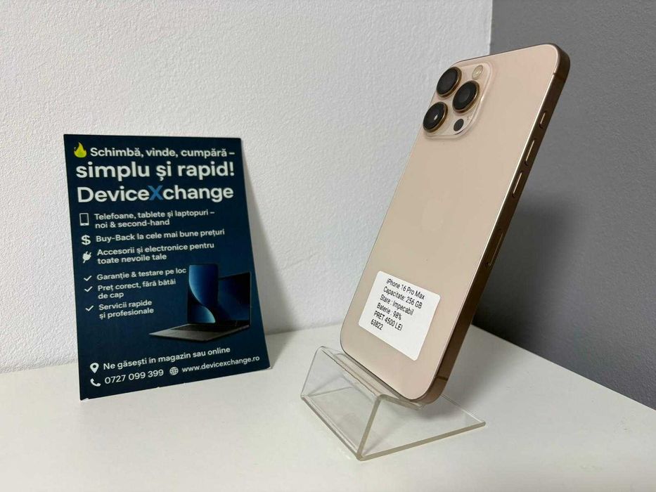 iPhone 16 Pro Max 256 98% Impecabil * Garantie *Buy Back*deviceXchange