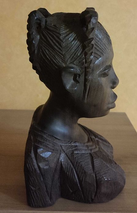 Абаносова глава-монолитна на африканска девойка-състояние безупречно!