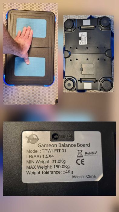 Consolă Nintendo Wii modata + 2 manete/nunchucks + balance board