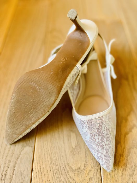 Американски бели летни сватбени обувки 40-41