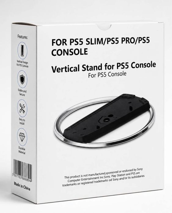 Прочная вертикальная подставка для PS5, PS5 Slim и PS5 Pro. Доставка