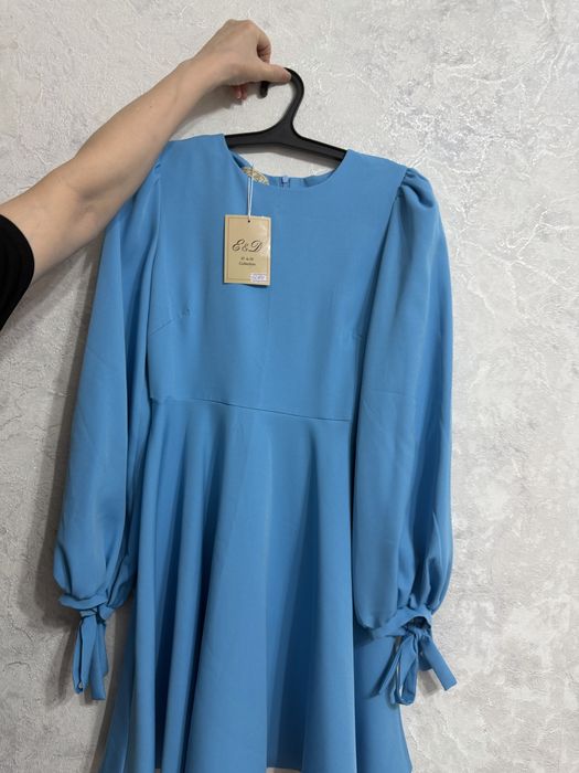 голубое платье новое