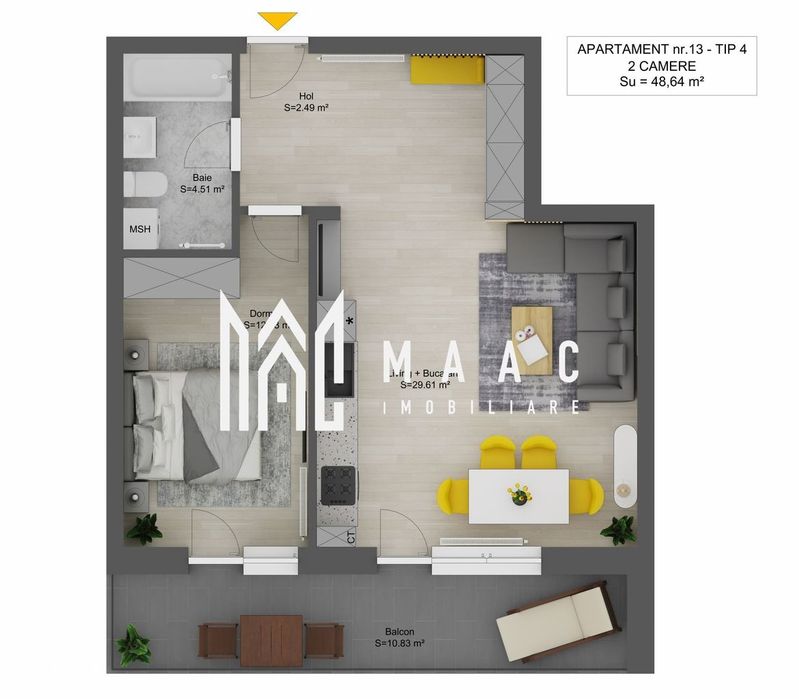 Apartament 2 Camere I Sibiu I Doamna Stanca I Balcon I Parcare Inclusă