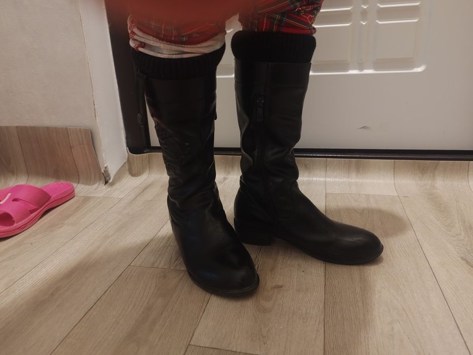 Сапоги детские кожанные