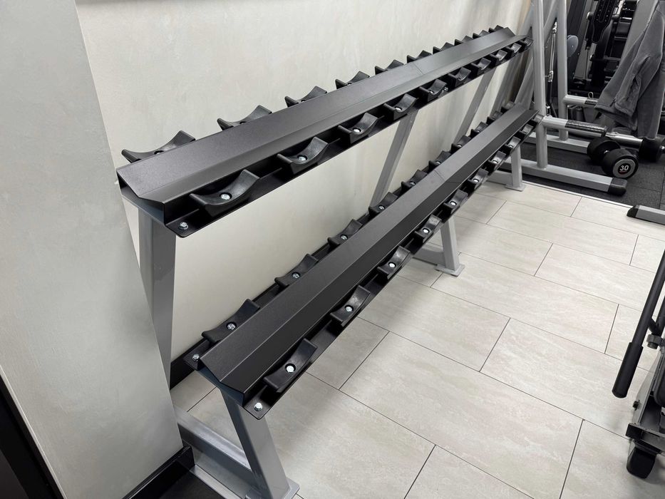 Професионална стойка поставка за дъмбели и гири- 10 сета