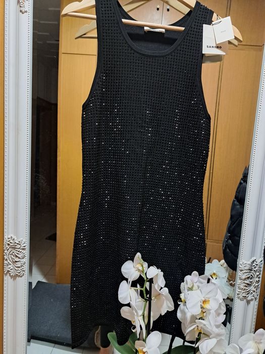 Дамска черна рокля Sandro