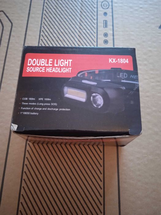 Фонарь налобный новый .