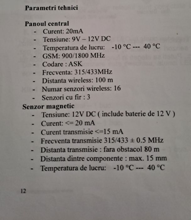 Sistem de alarma antiefractie